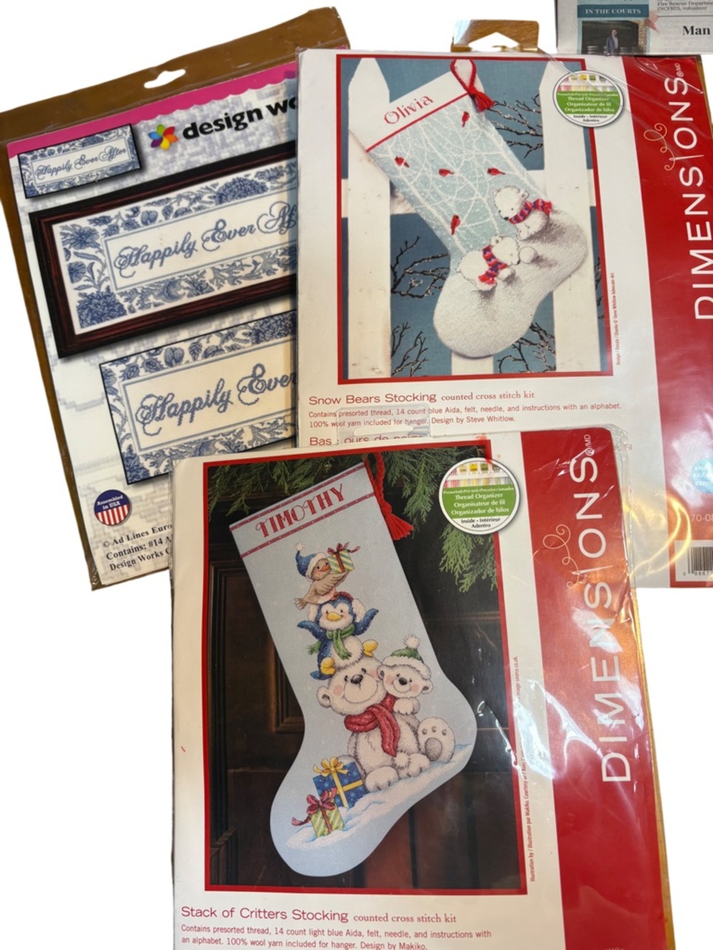 Three New Cross Stitch kits